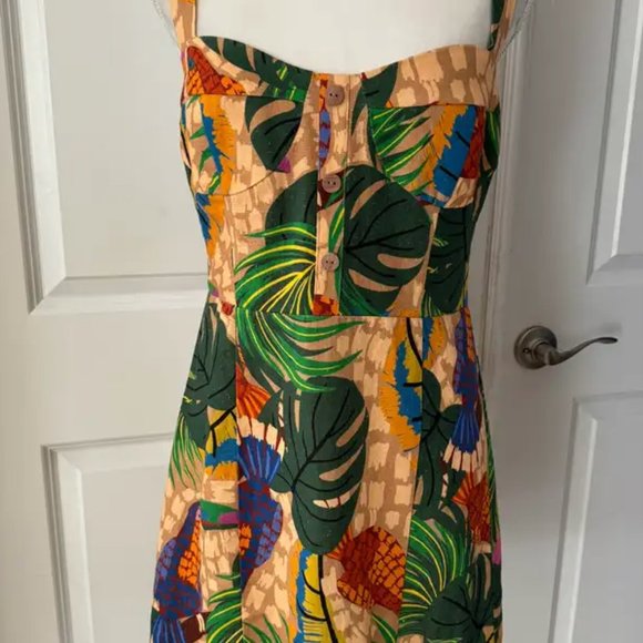 FARM Rio. Sand Painted Toucans Mini Dress Small - Picture 14 of 15